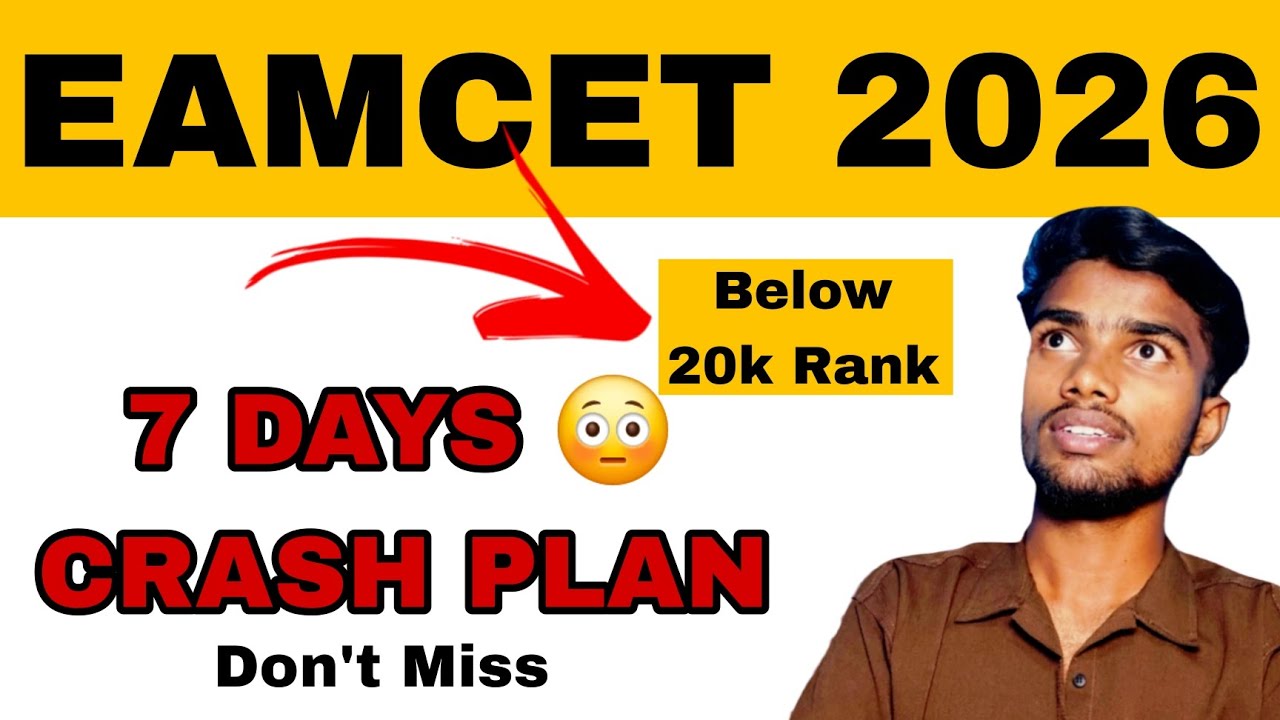 7 Days Left 😳 This Plan Can Change Your EAMCET Score (2026)