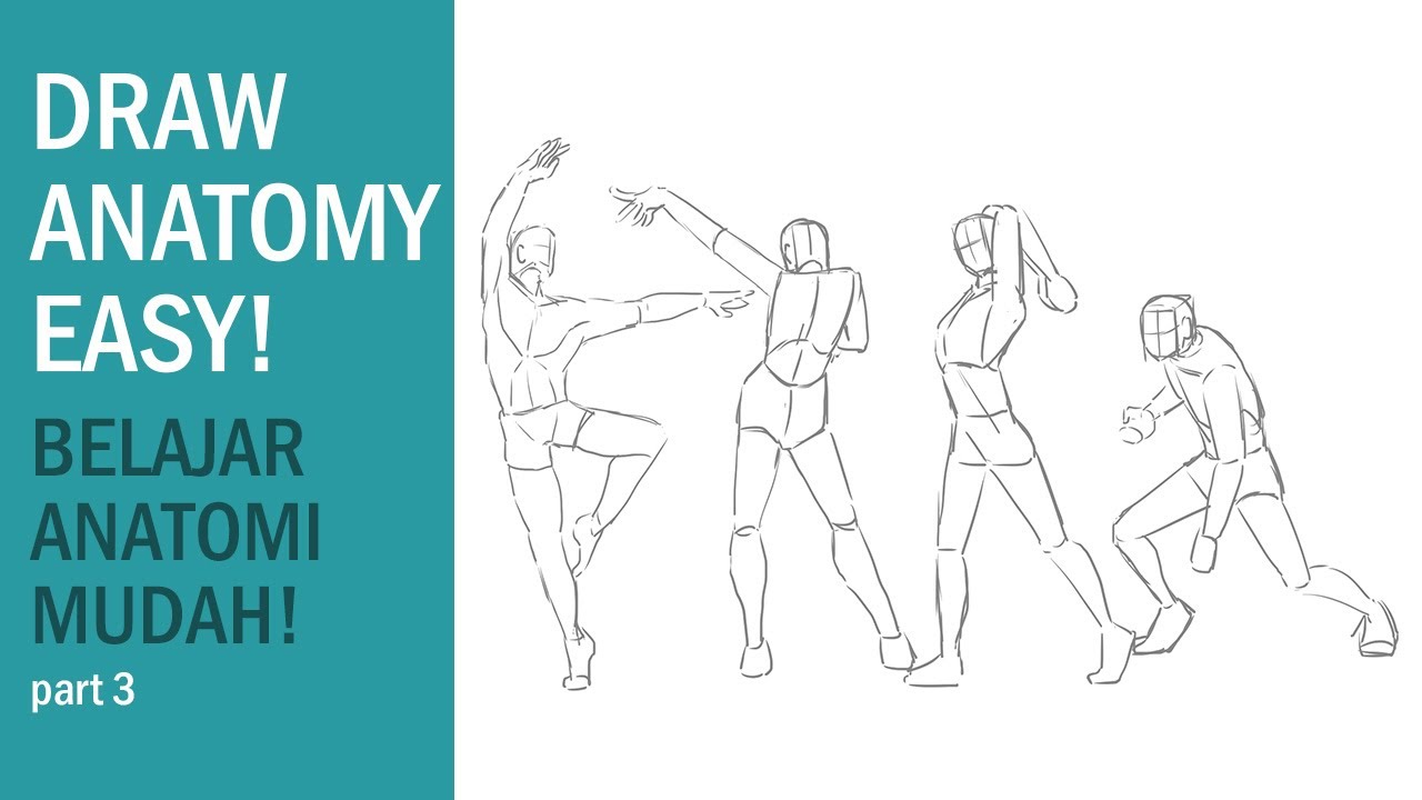 DRAW ANATOMY EASY! / BELAJAR ANATOMI MUDAH!#part3