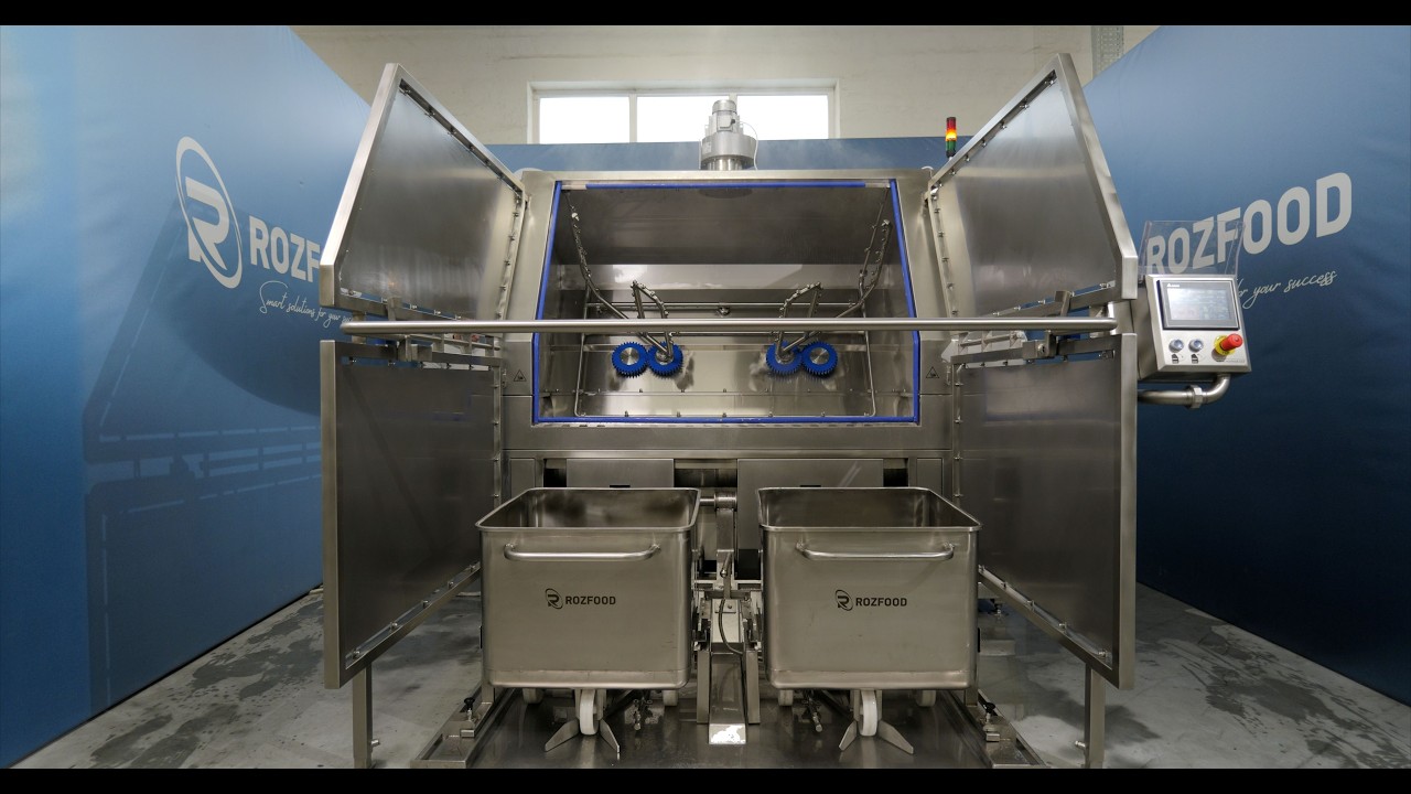 Trolley & Big Box Washing Machine WTOE-2 / WTOS-2 Rozfood | Машина мийки візків та бігбоксів Розфуд