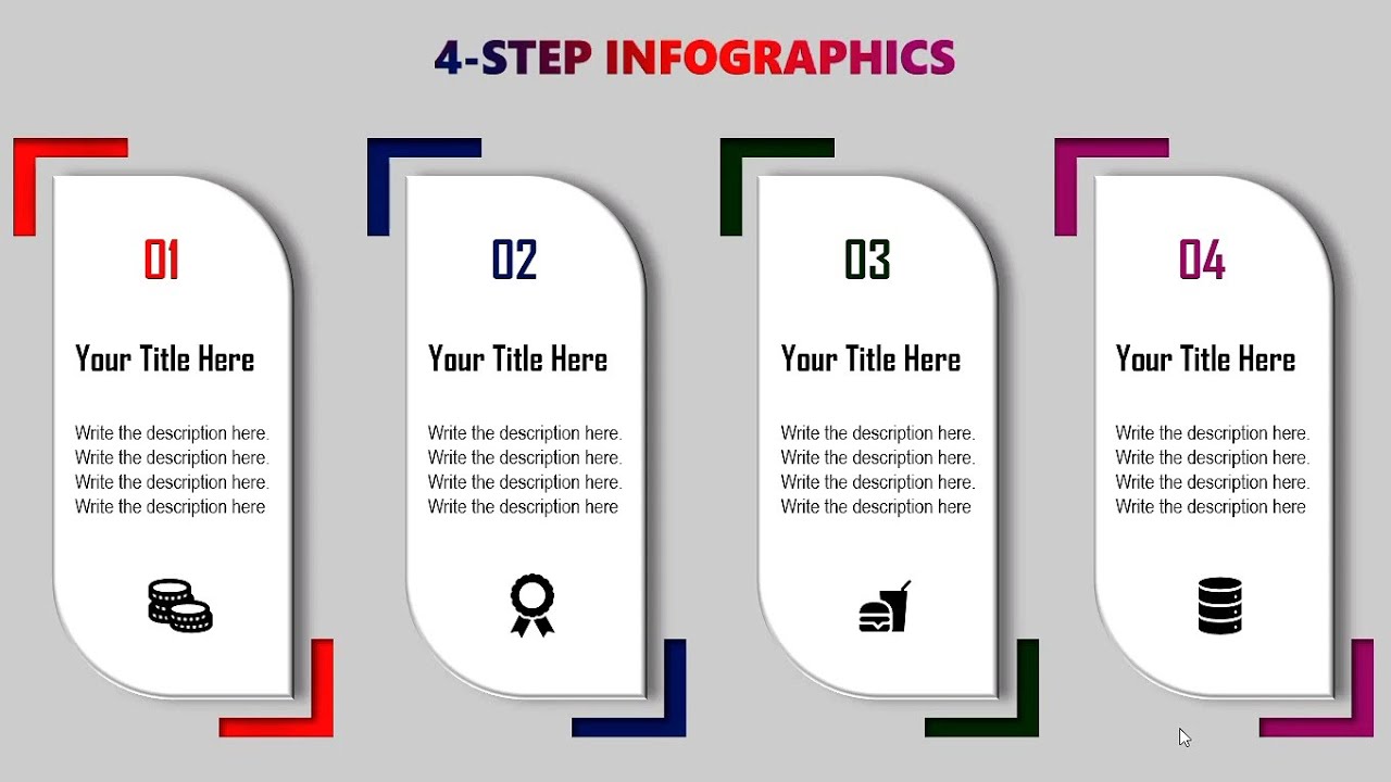 Ppt 46 :4 -Step infographics | Creative PPT Design Tips for Stunning Presentations| Professional Ppt