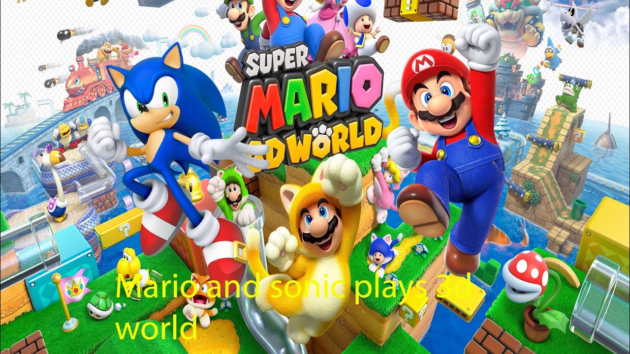 Sonic and Mario play super Mario 3d world 