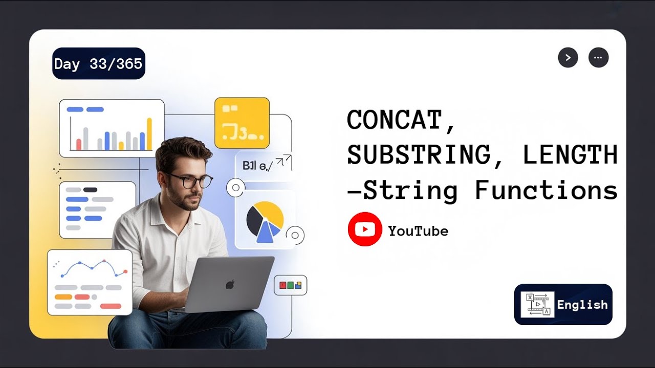 День 33/365 | CONCAT, SUBSTRING, LENGTH – Строковые функции | Английский
