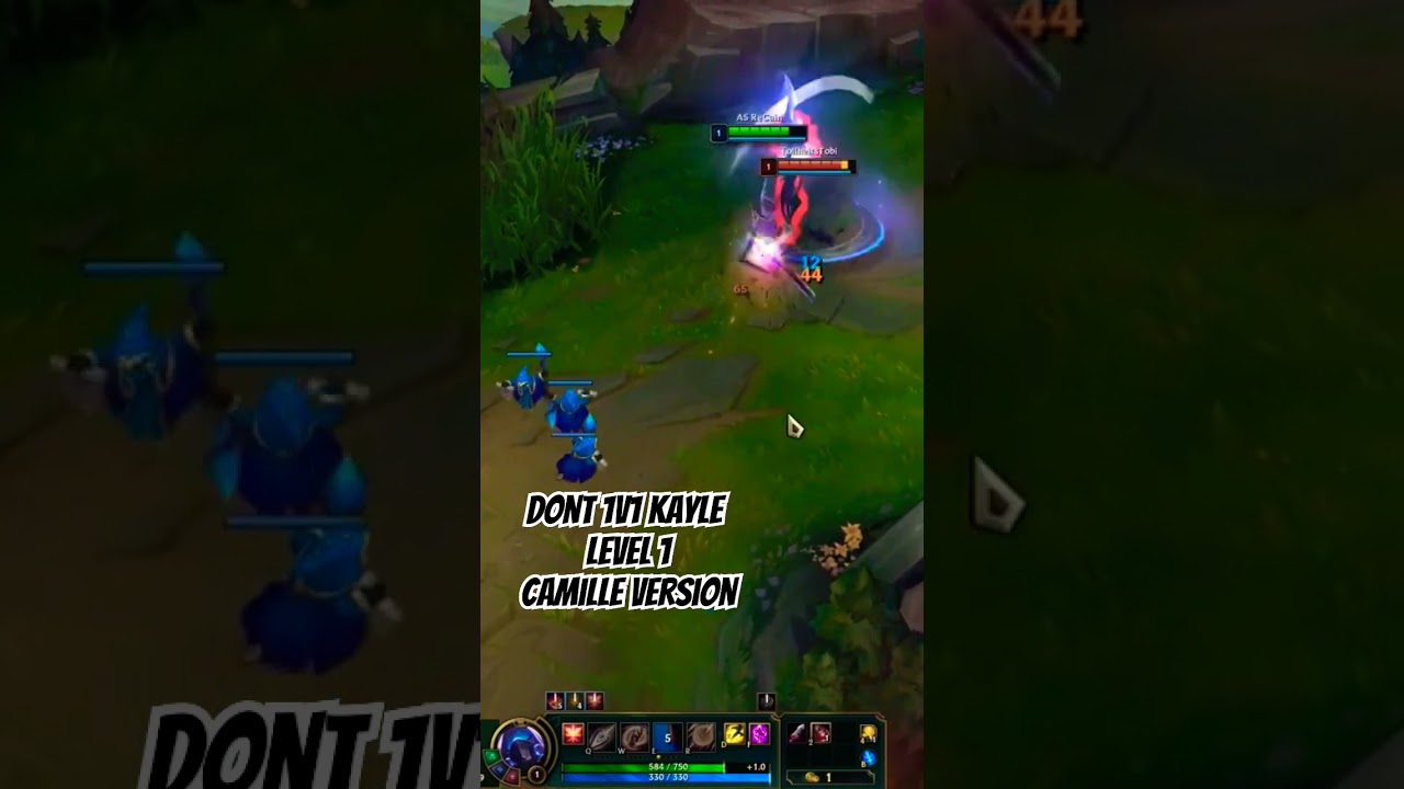 Dont 1v1 Kayle Level 1 #shorts #short #leagueoflegends #kayle #camille