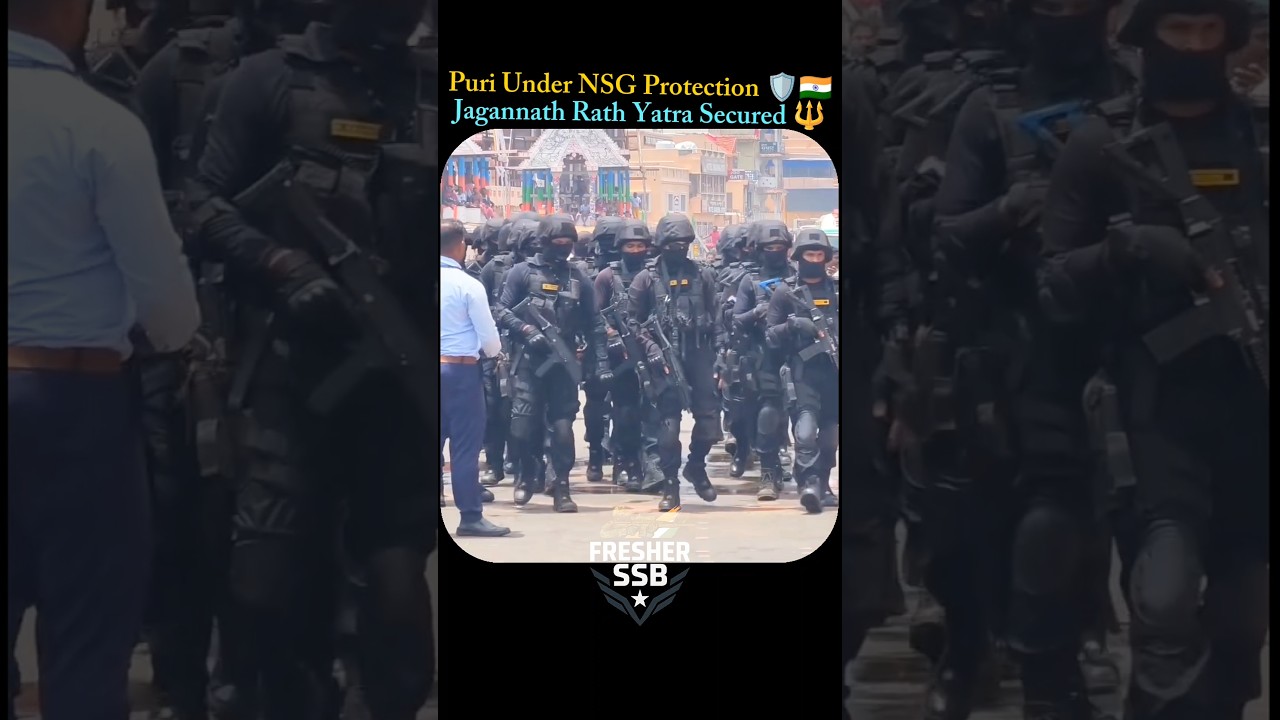 Puri Under NSG Protection 🛡️🇮🇳Jagannath Rath Yatra Secured 🔱#rathyatra#nsgcommando#nsg#shorts