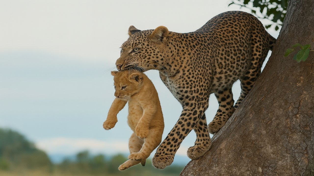 Un Léopard KIDNAPPE Un LIONÇEAU, Ce Qui Arrive Ensuite Va Vous BRISER Le Cœur