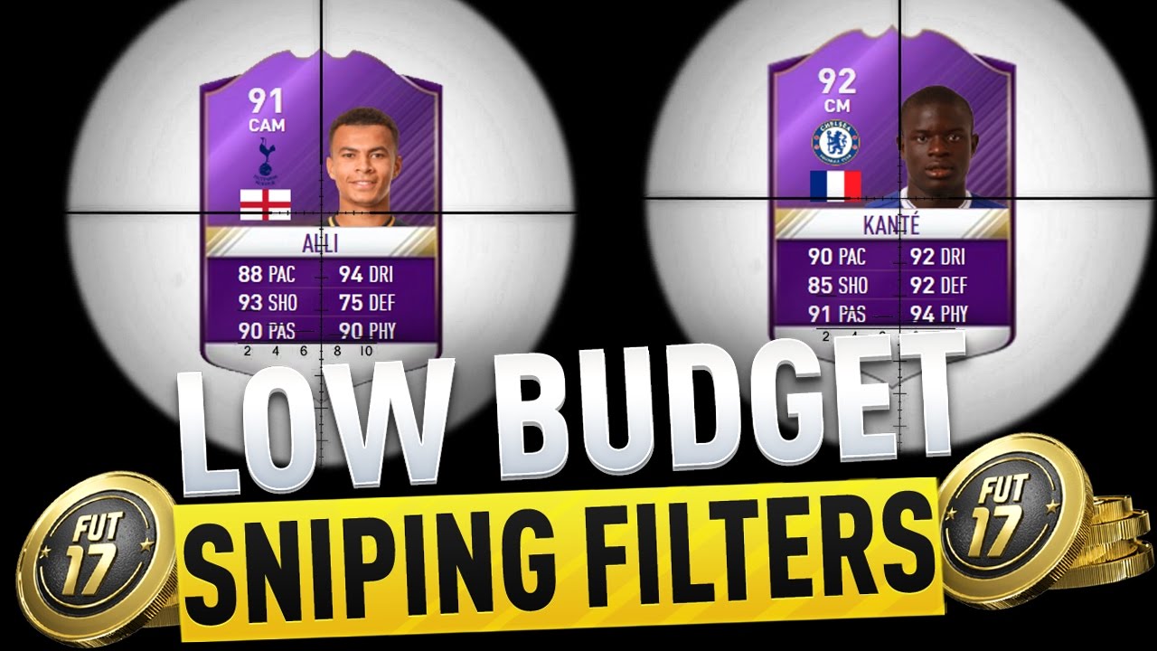 THE BEST LOW BUDGET SNIPING FILTERS POTY KANTE & YOUNG POTY ALLI HAVE MADE ON FIFA 17 ULTIMATE TEAM