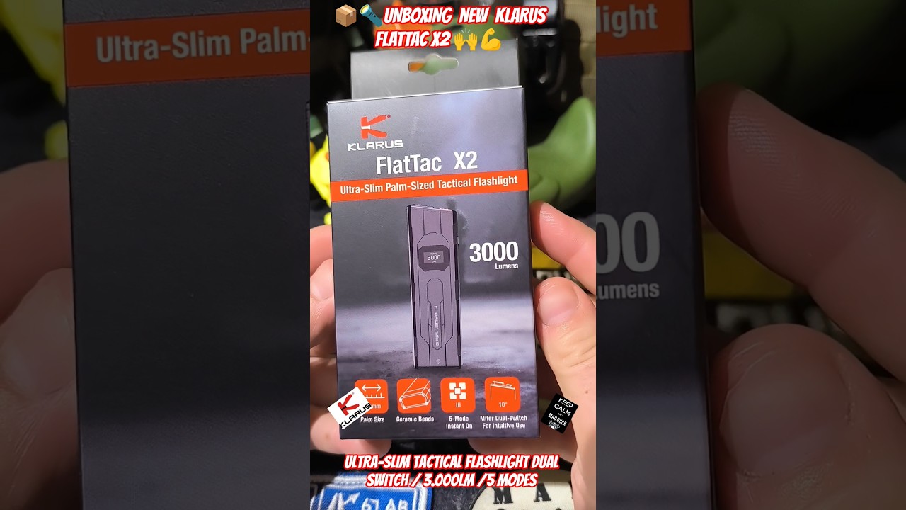 🚨🆕🔦Klarus FlatTac X2.Unboxing New Ultra-Slim Tactical Flashlight 3000LM #shorts @KlarusLighting