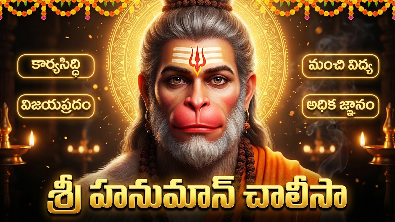 హనుమాన్ చాలీసా | Hanuman Chalisa Telugu | Tuesday Hanuman Bhakti Songs Telugu