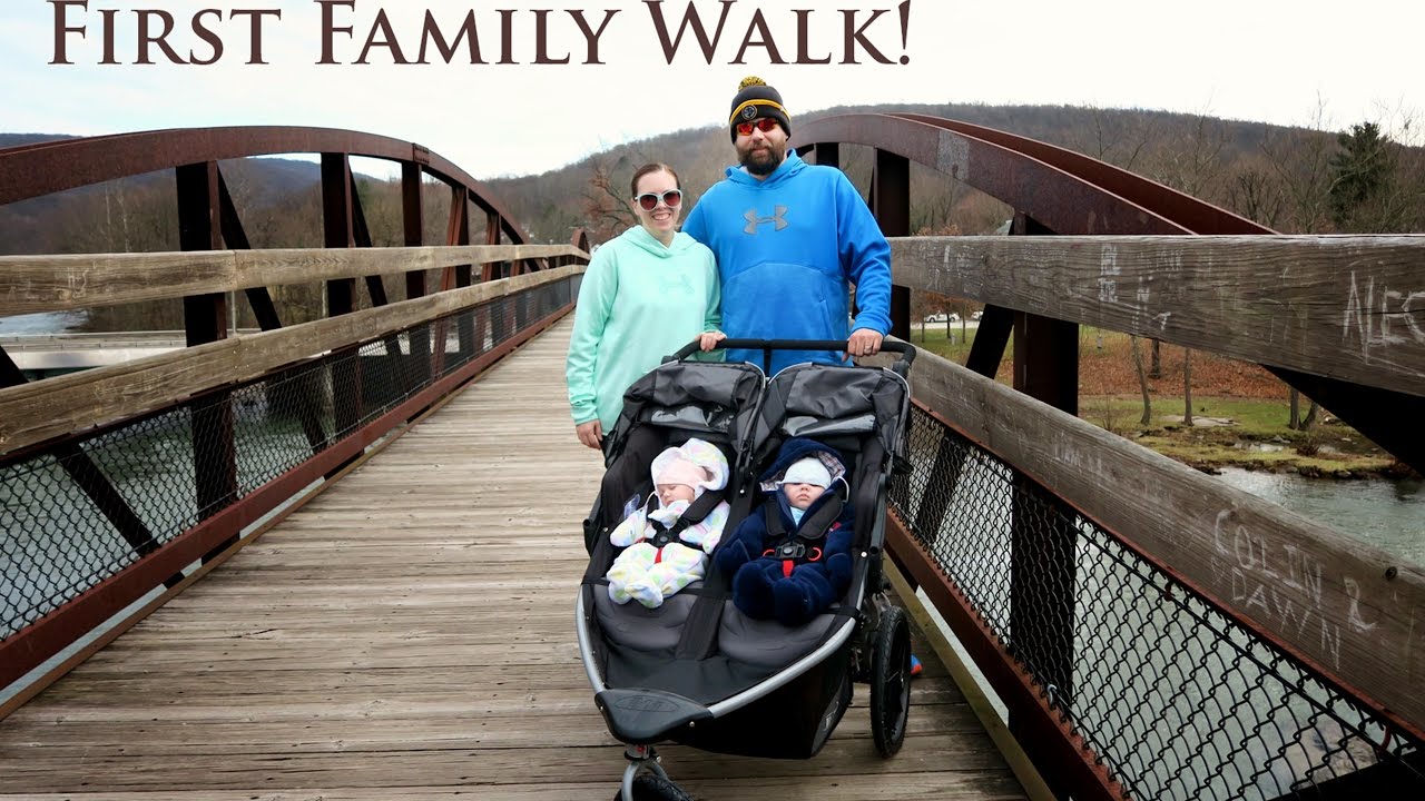 Twins First Christmas & Walk!
