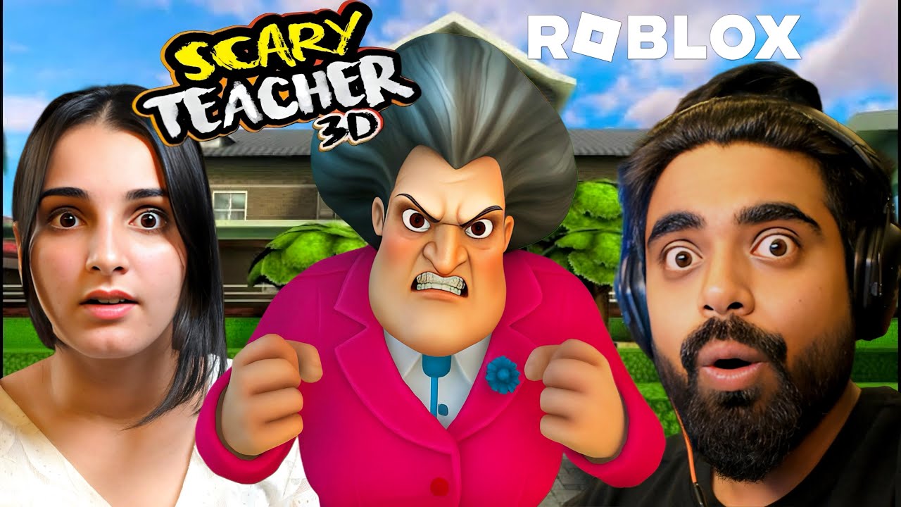 I Played Scary Teacher 3D ROBOLOX First Time with @Dushyant_kukreja