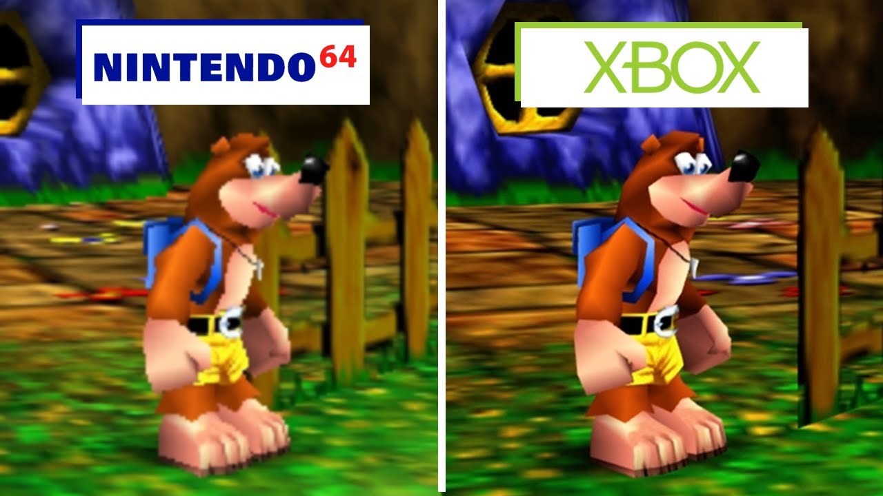 Banjo-Kazooie (1998) N64 vs XBOX 360 [Graphics Comparison]