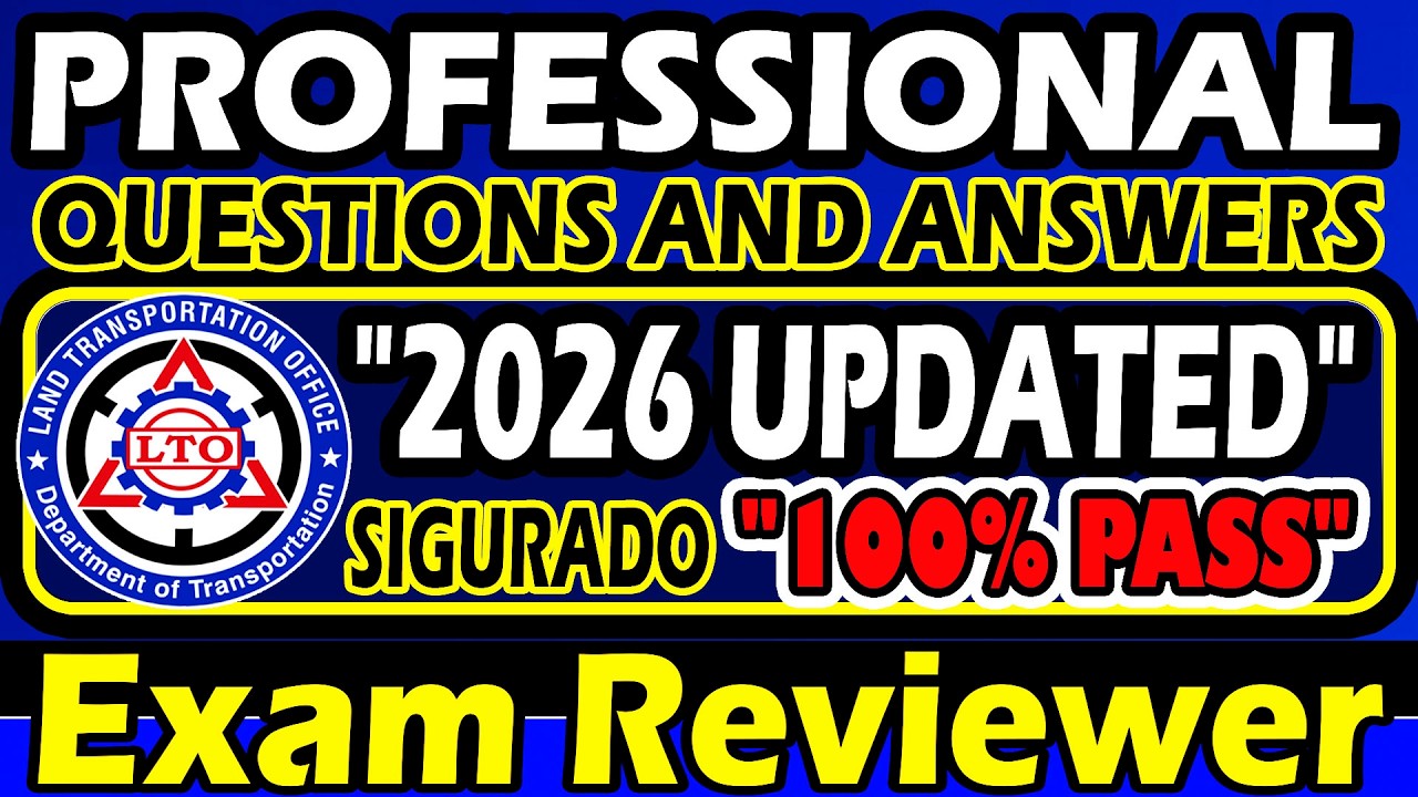 2026 (UPDATED) LTO REVIEWER | Professional 100% Pass Exam Questions & Answers | LTO EXAM REVIEWER