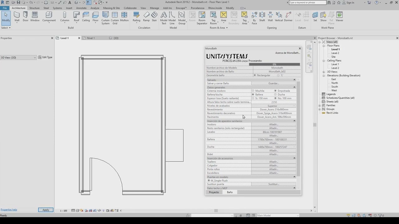 Monobath Software. Revit Plugin