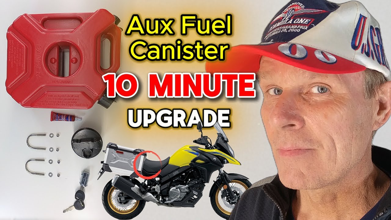 Aux Fuel Canister Suzuki 650 V-Strom Installation