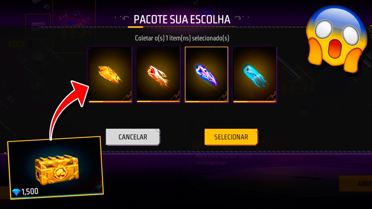 URGENTE! PACOTE ESCOLHA SEU PUNHO! MAIS 80 ITENS QUE NUNCA CHEGARAM NO FREE FIRE, NOVIDADES FF