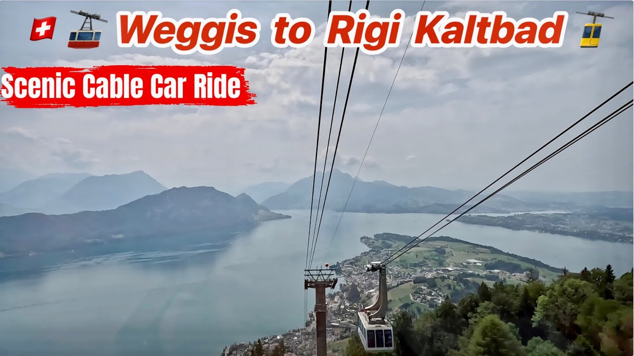 🇨🇭 Weggis to Rigi Kaltbad Cable Car 🚠 ride  Switzerland