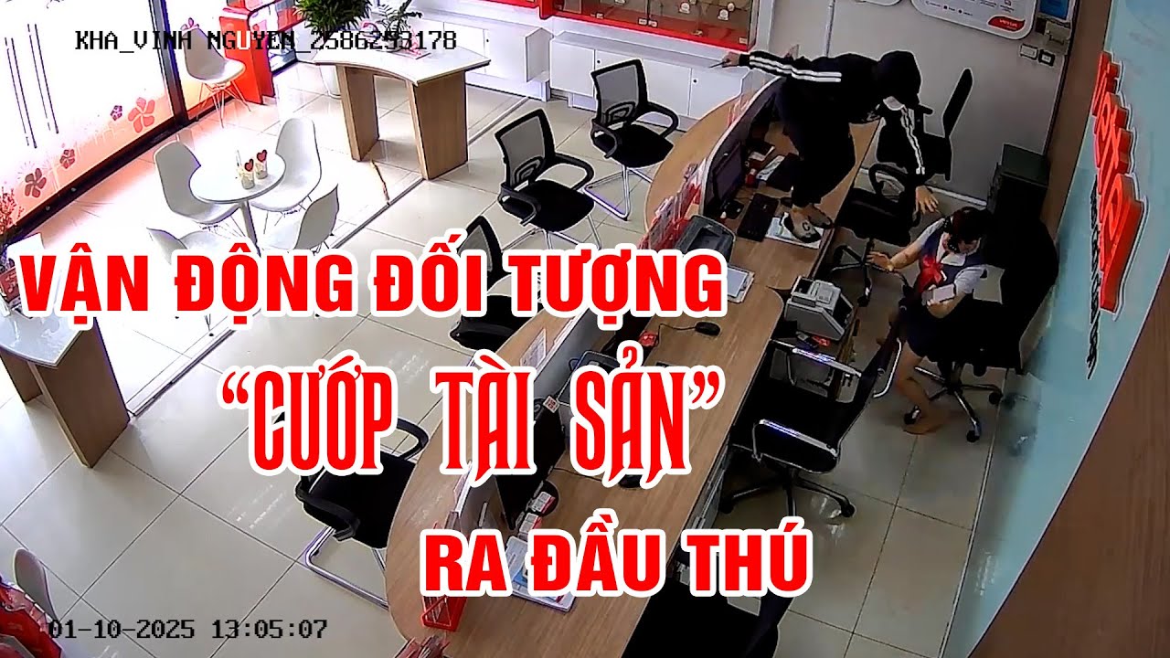 Vận động đối tượng cướp tài sản ra đầu thú