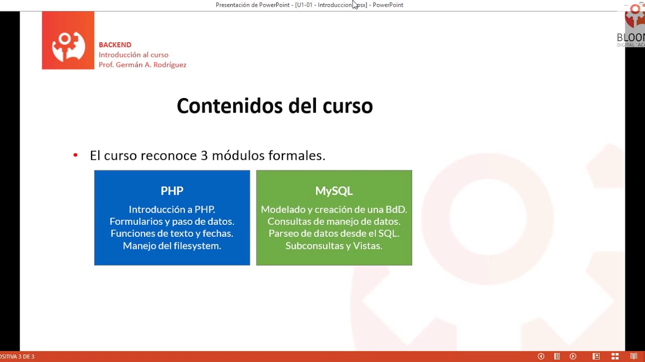 Curso BackEnd U1·01. ¡Bienvenida al Curso!
