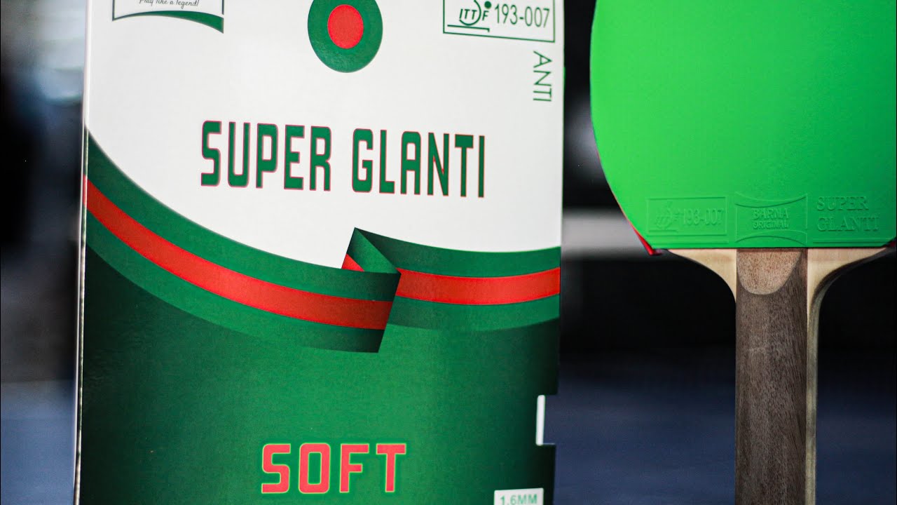 Barna original super glanti soft 1.6 mm. ( frictionless anti topspin rubber )