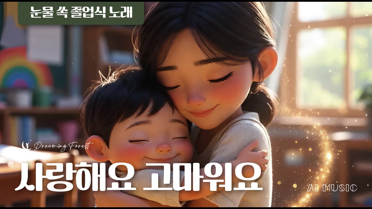 [무료 공유] 눈물 주의 💧 선생님과 부모님께 드리는 아이의 마지막 편지 '사랑해요 고마워요' (졸업식노래)