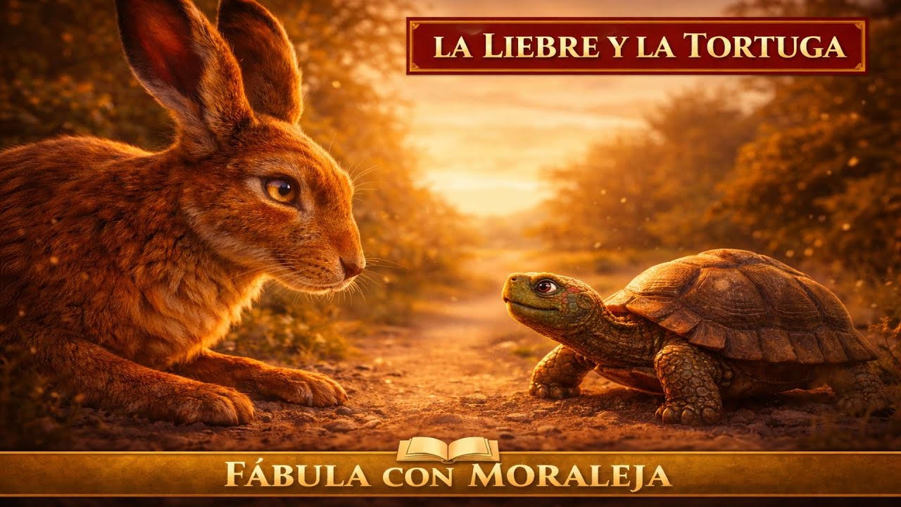 La Liebre y la Tortuga | Una fábula clásica llena de sabiduría | Fábulas Eternas