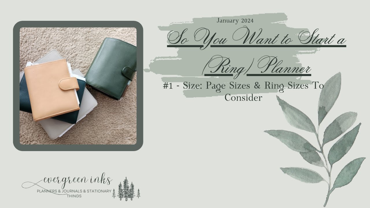 Size: Page Sizes and Ring Sizes To Consider | So You Want To Start A Ring Planner #1