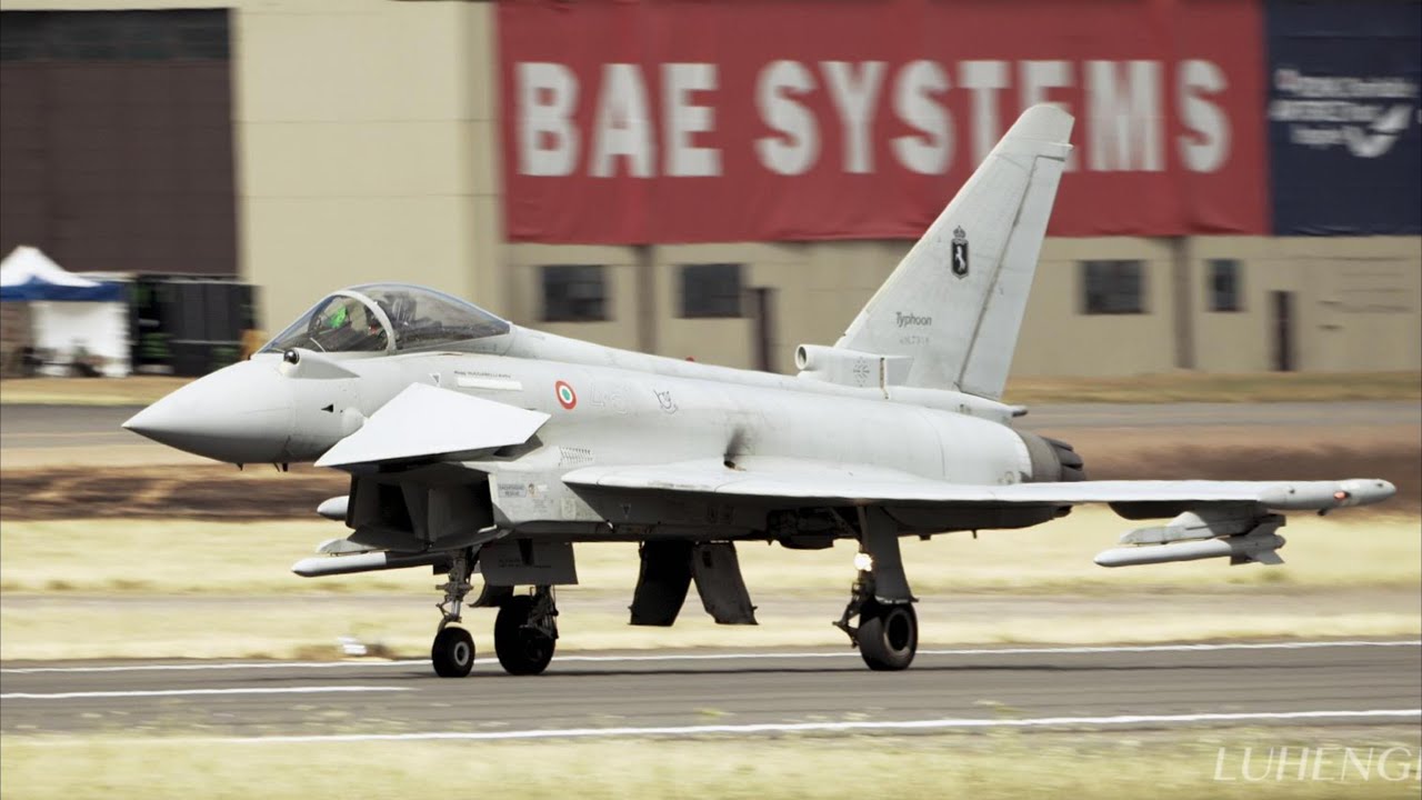 Лётчики-испытатели на пределе! F-2000 Typhoon ВВС Италии на RIAT 2025