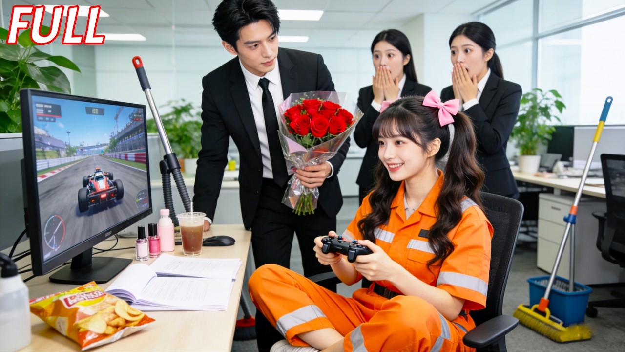 La ragazza gioca al lavoro🎮… arriva il CEO😱Non si arrabbia e vuole pure darle un aumento😳💰