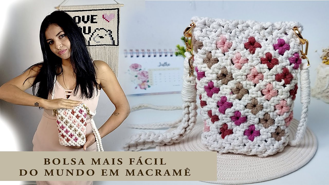 Segredo revelado: Como fazer Bolsa Fácil em Macramê #macrame