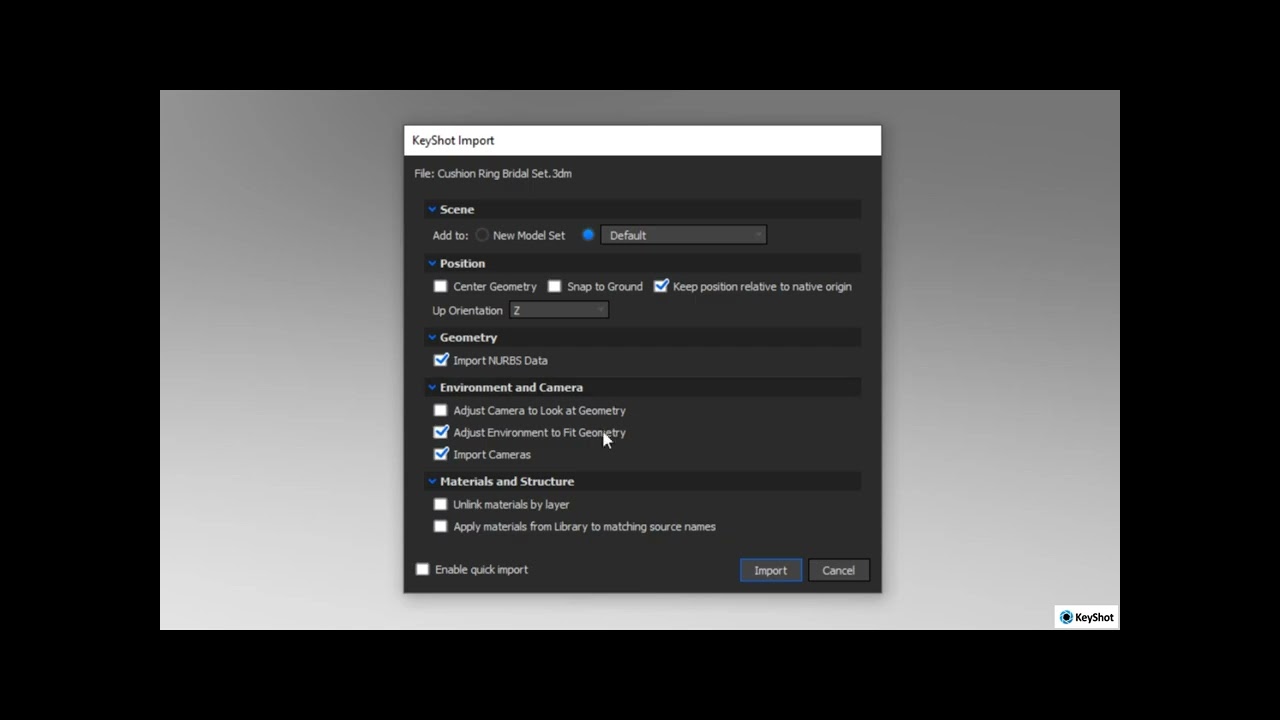 Step-by-Step Guide to Importing 3DM Files in KeyShot