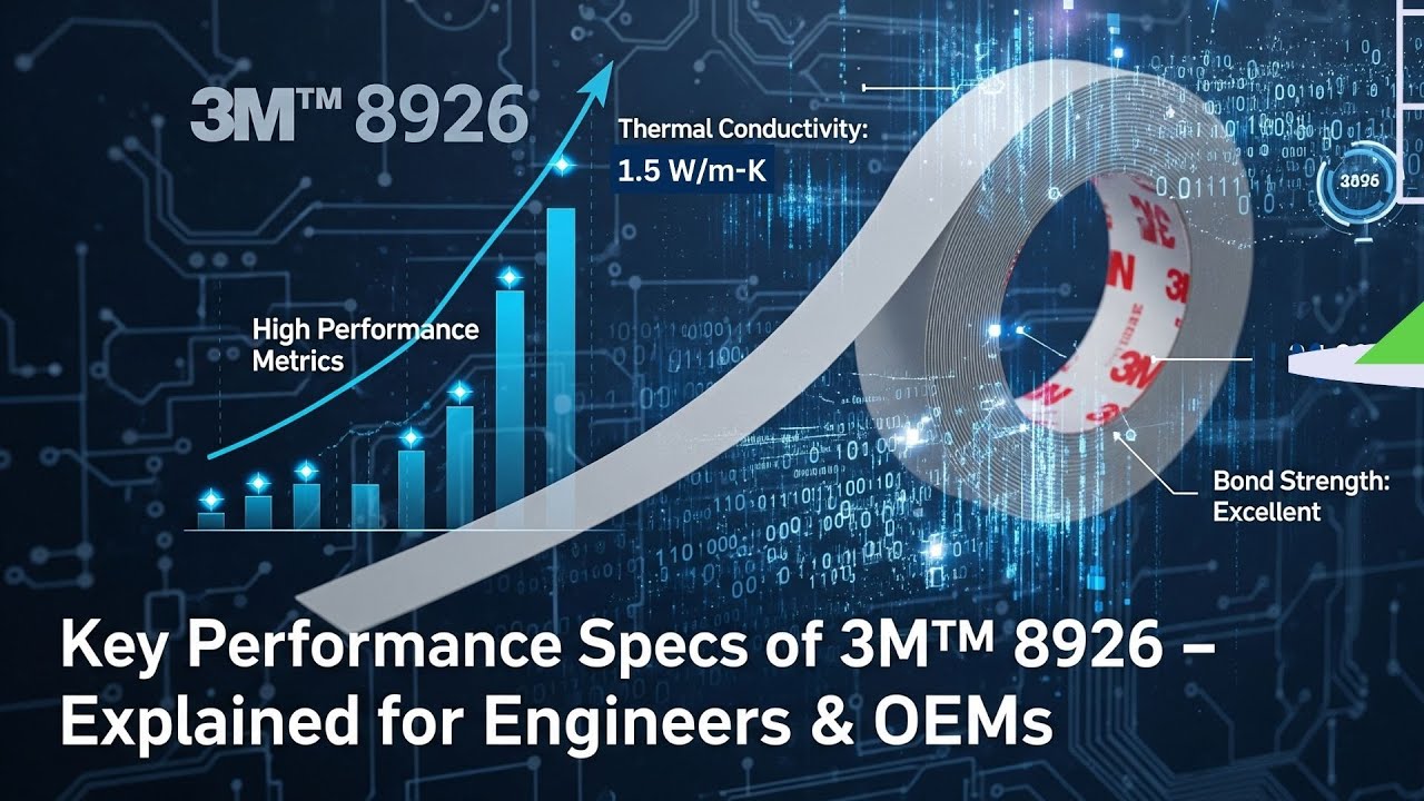 Key Performance Specs of 3M&trade; 8926 Tape | Explained for Engineers & OEMs | E Control Devices