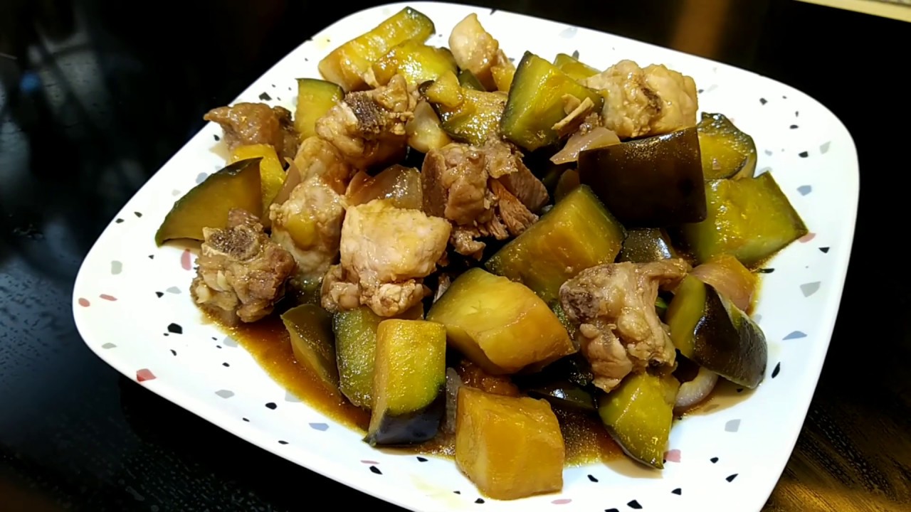 茄子炆排骨 Braised Pork Ribs with Eggplant
