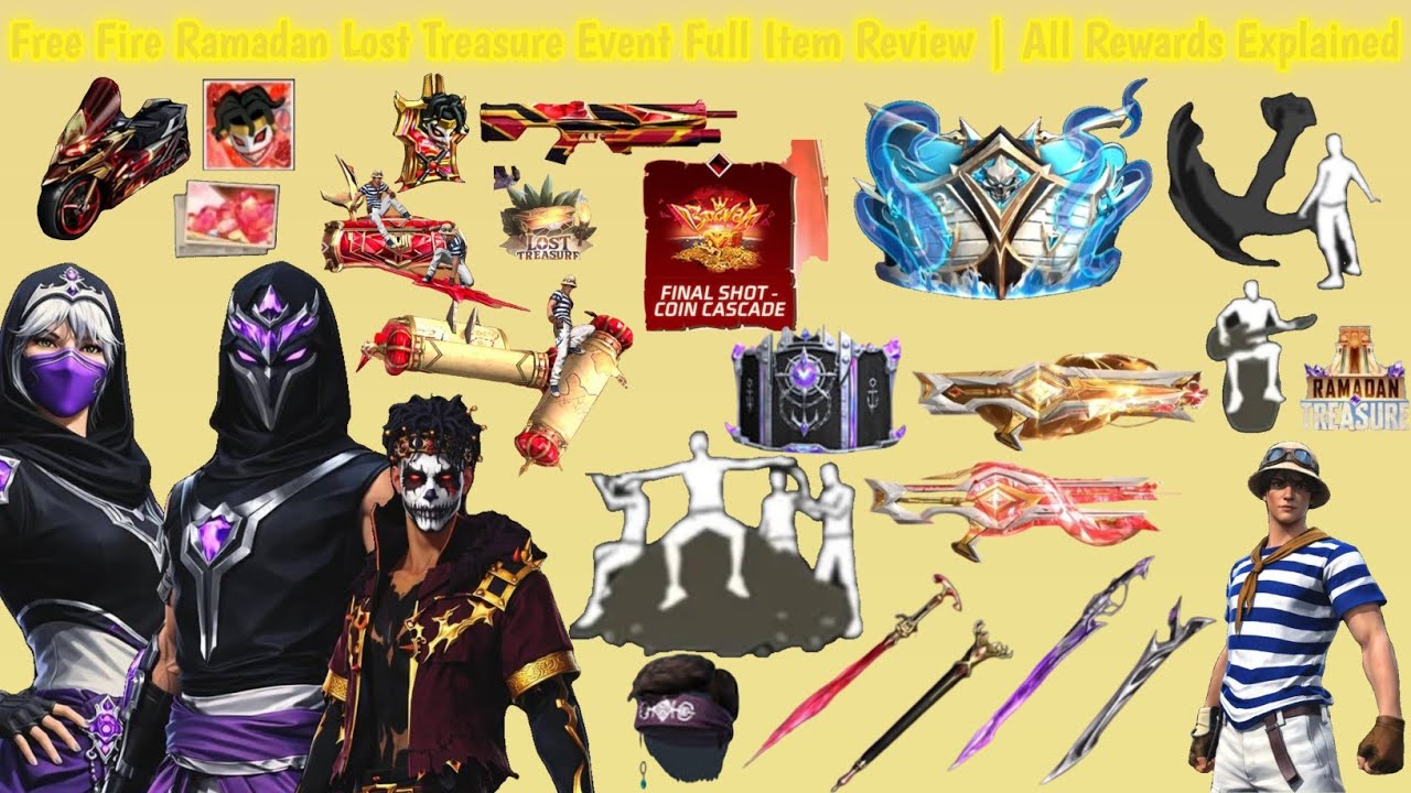 Free Fire Ramadan Lost Treasure Event Full Item Review | All Rewards Explained