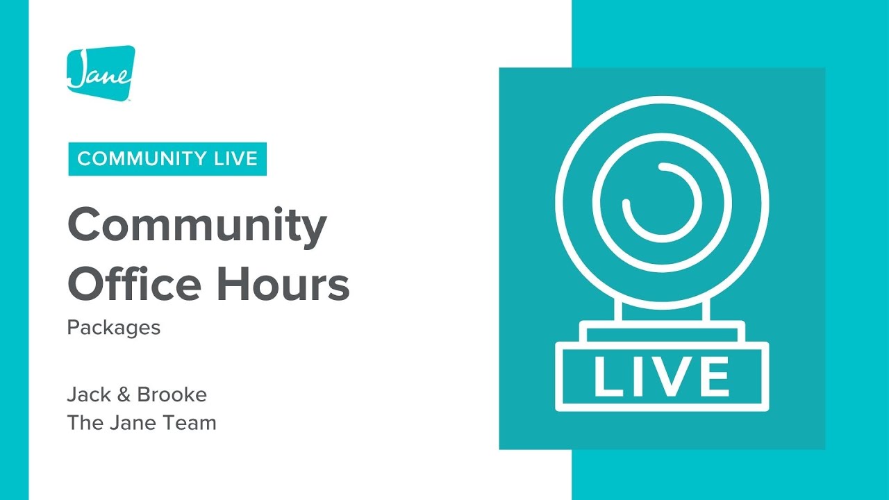 Jane App - Community Office Hours: Packages and Insurance friendly package setup.