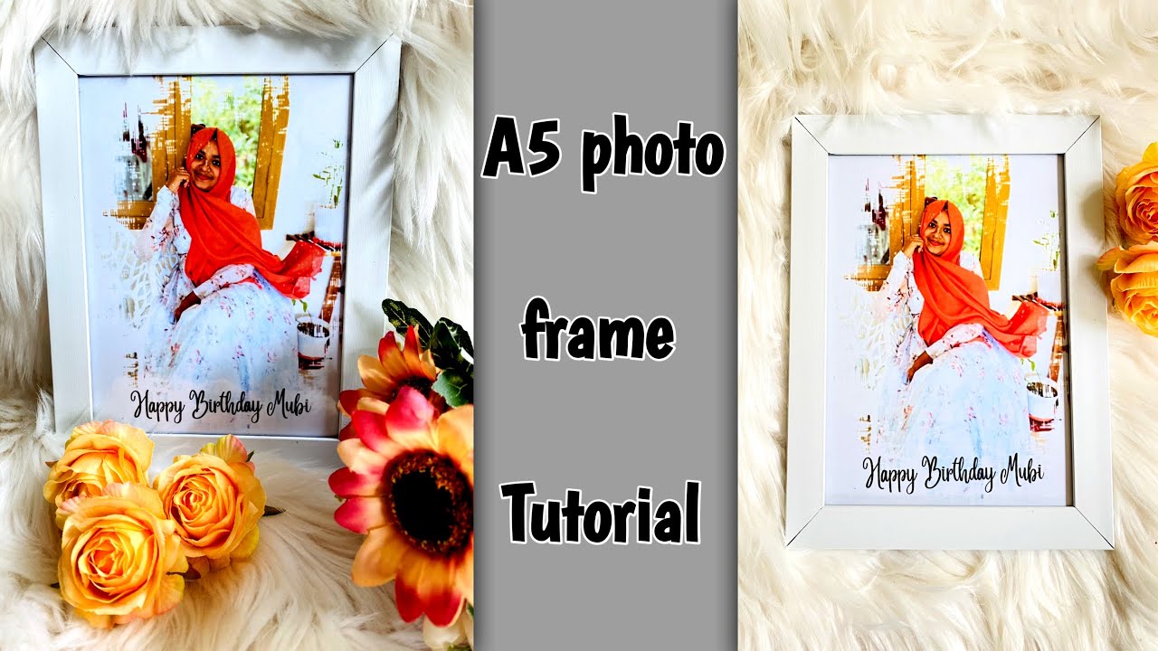 A5 size frame making with splash Background | A5 photo frame making tutorial | A5 frame editing