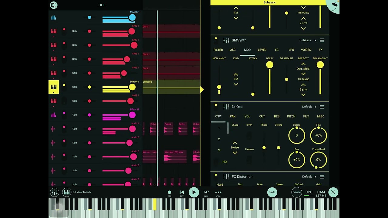 what if HOL! made riddim/briddim on fl studio mobile?