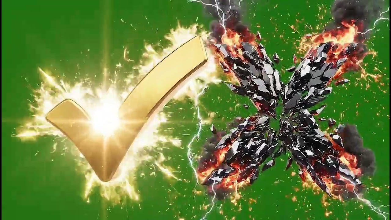 Epic Right and Wrong Green Screen: Intense VFX Overlay for Download