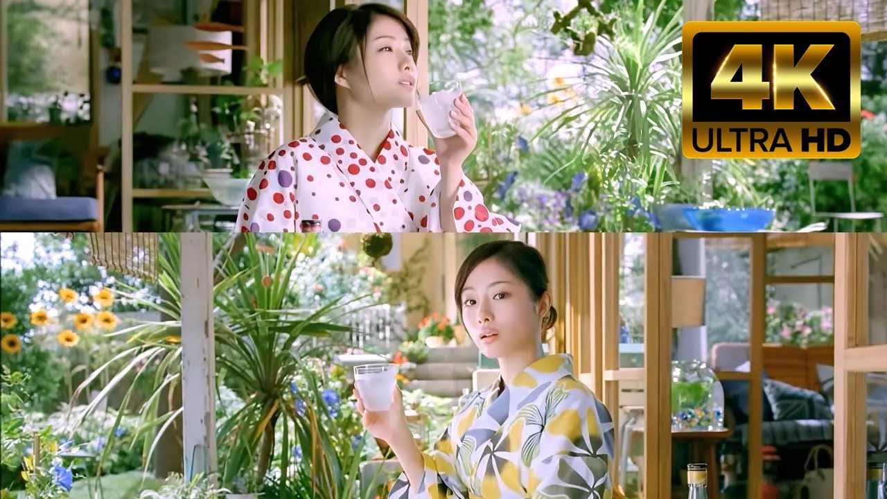 [4K60fps 日本語字幕] 石原さとみ (ふんわり鏡月) CM - 4K 画質