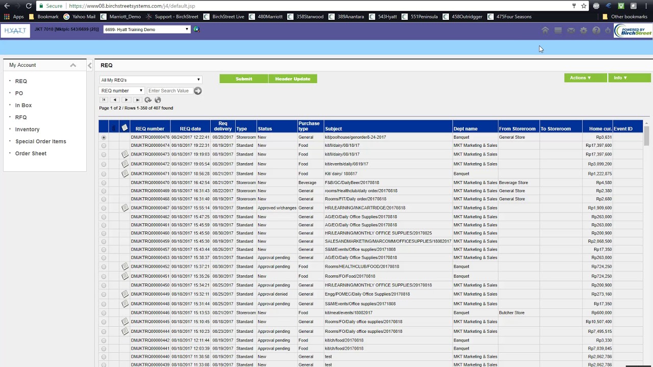 Hyatt REQ EPR BSS Training