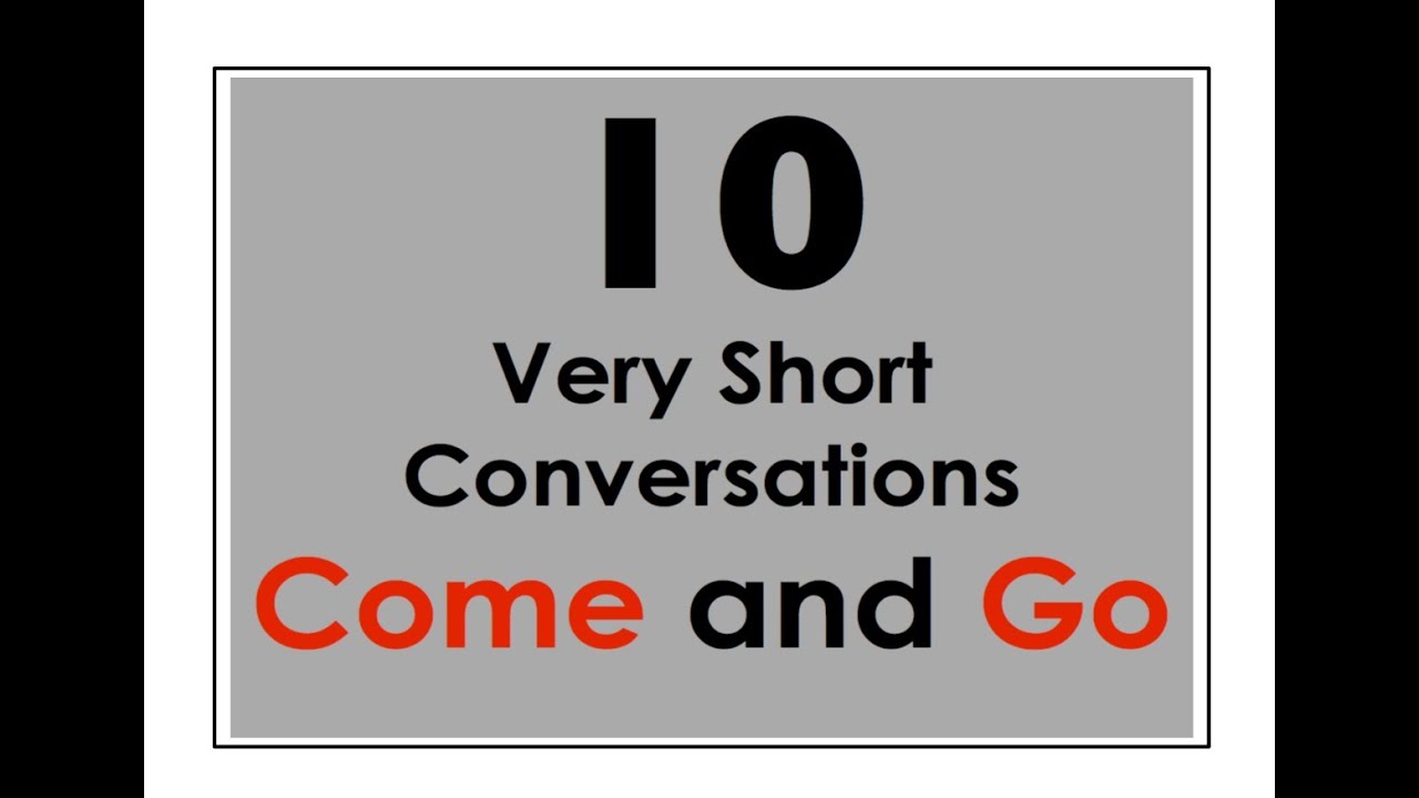 Come vs Go | Easy English Conversation Practice | Mark Kulek - ESL