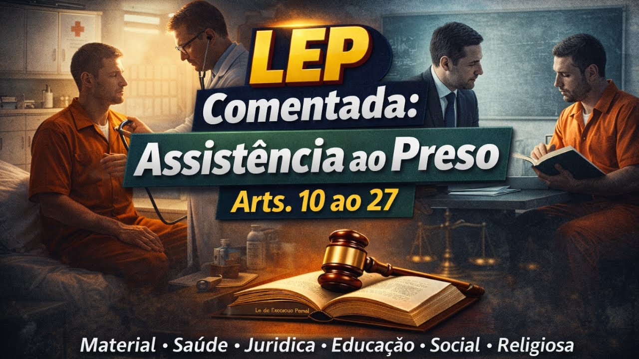 👉 LEP – Assistência ao Preso (Arts. 10 a 27) | Resumo Completo