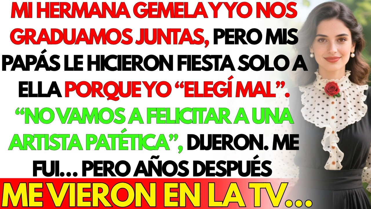 Mi gemela y yo nos graduamos, pero solo ella tuvo fiesta. La respuesta de mis papás fue...