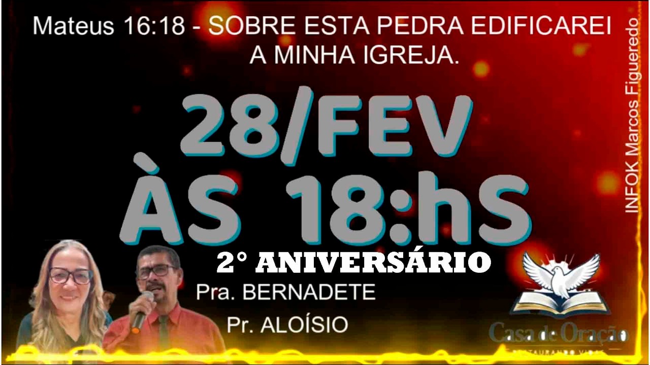 2° ANIVERSÁRIO CASA DE ORAÇÃO RESTAURANDO VIDAS  - SAJ