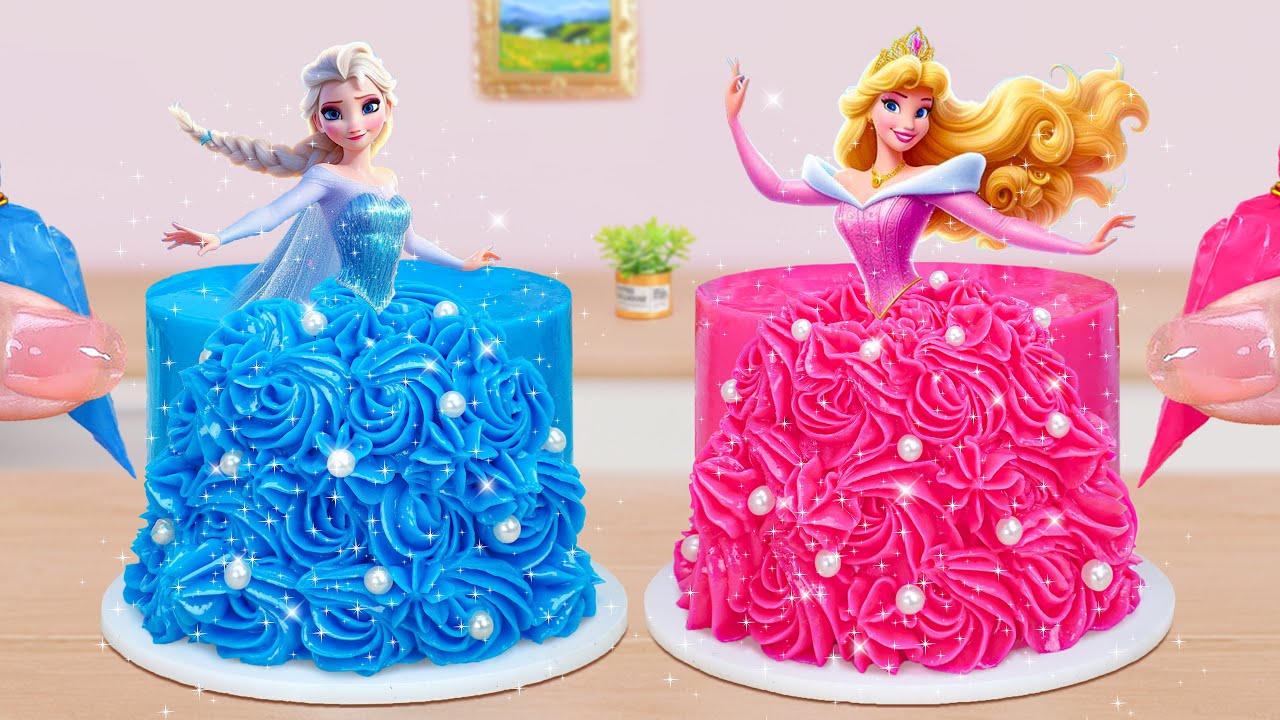 Princess Cake Making 💖 Beautiful Miniature Disney Princess Cake Decorating 💖Mini Cakes Idea