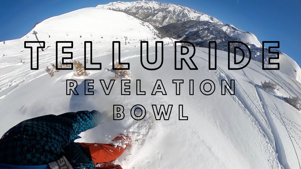 Telluride Revelation Bowl Snowboarding 2 Laps Liberty Bell and Bee's Run BlueBird Day Snowboarding