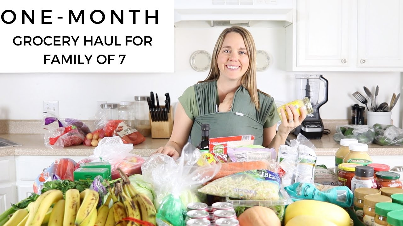 Large Family Grocery Haul for One Month