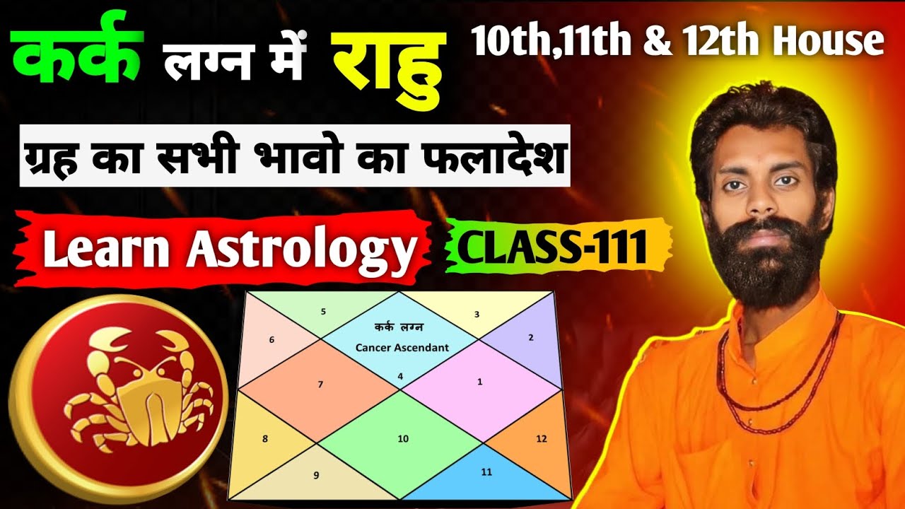 कर्क लग्न में राहु का फलादेश | kark lagna me rahu ka fal | Rahu in Cancer Ascendant Effects 