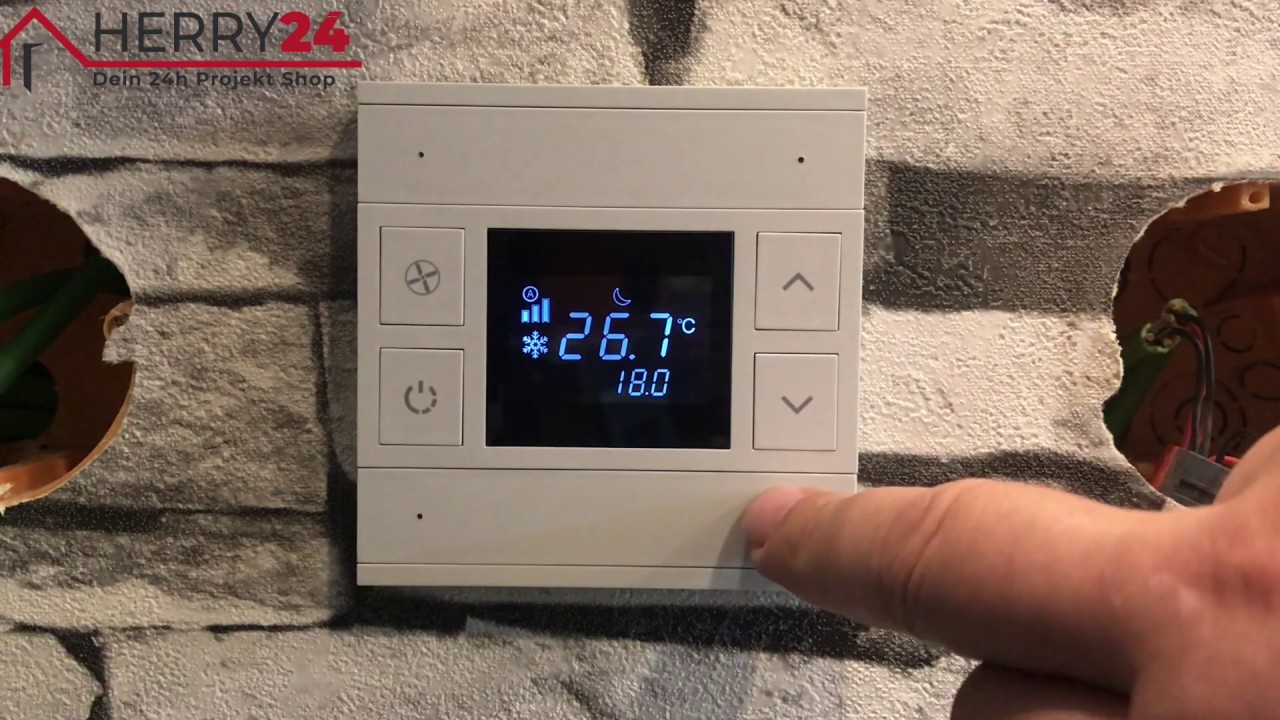 G&uuml;nstiger KNX Taster mit Temperatursensor und Status LED von EAE (Plastik / Aluminium Version)