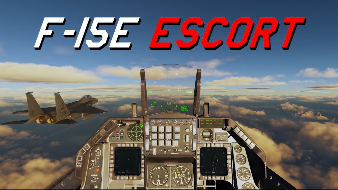 DCS F 16 Escort Defending the Strike Eagle Over Syria