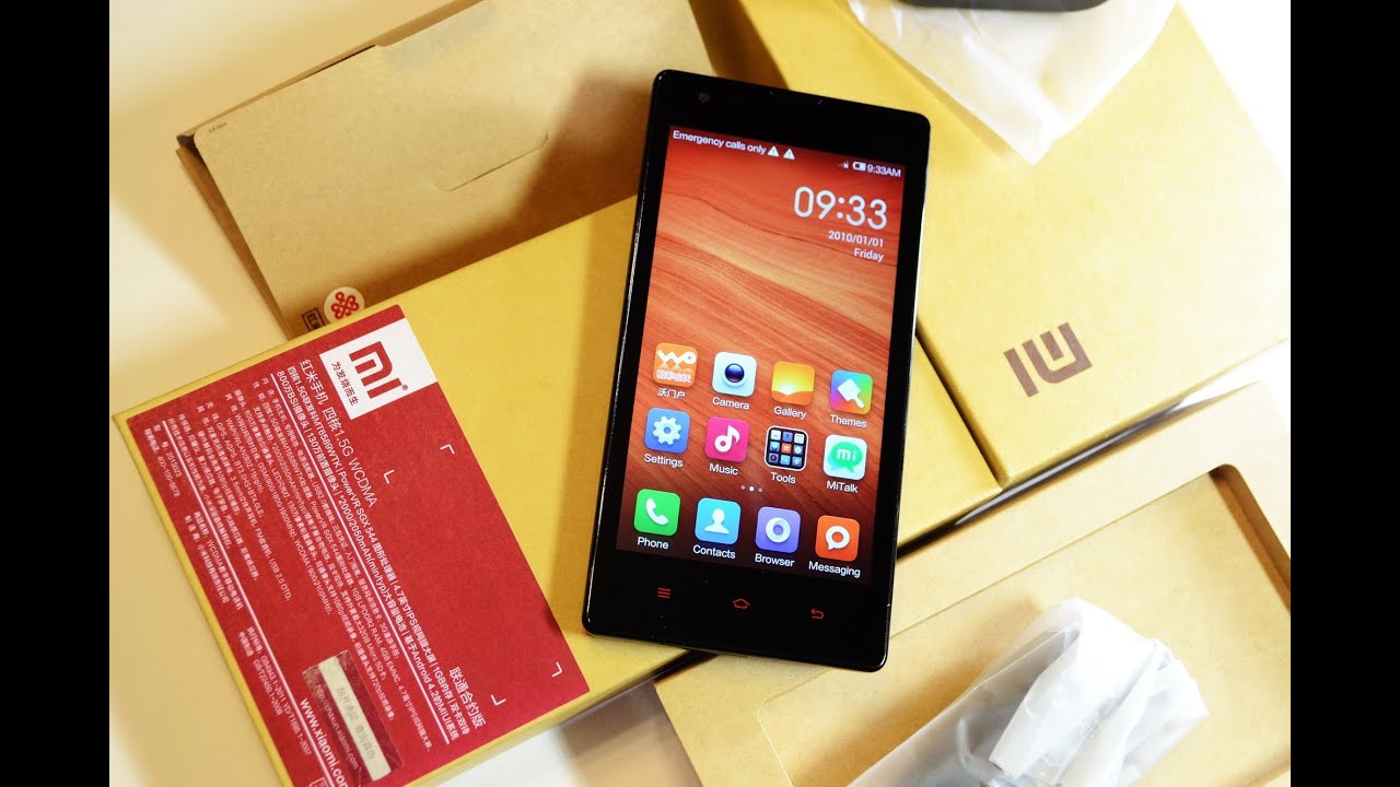 Распаковка Xiaomi Red Rice (Hongmi) в версии WCDMA (3G)